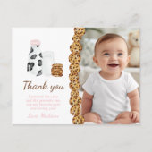 Melk en koek verjaardagsfeestje dank je wel cadeau briefkaart (Voorkant)