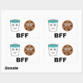 Melk en koekje-beste vrienden voor altijd rechthoekige sticker (Vel)