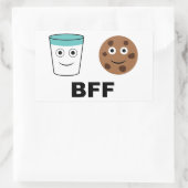 Melk en koekje-beste vrienden voor altijd rechthoekige sticker (Tas)