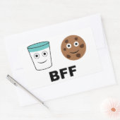 Melk en koekje-beste vrienden voor altijd rechthoekige sticker (Envelop)
