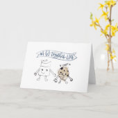 Melk en koekje kaart (Gele Bloem)