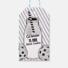 Melk en Koekje Lieve Eerste Verjaardag Cadeaulabel