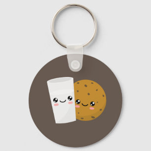 Melk en koekje sleutelhanger