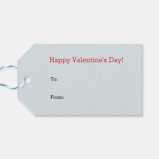 Melk en koekje Valentijnsdag Hanging Gift Label Cadeaulabel (Achterkant Horizontaal)