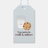 Melk en koekje Valentijnsdag Hanging Gift Label Cadeaulabel (Voorkant)