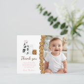 Melk en koekje verjaardagsfeest bedankje favorietj briefkaart (Staand voorkant)