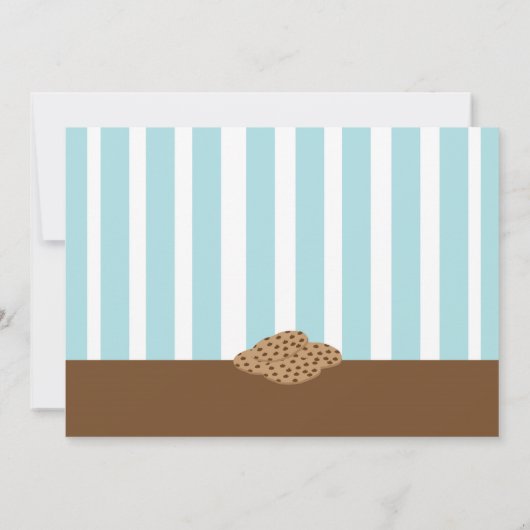 Melk en koekjes (Aqua/Brown) Kaart (Achterkant)