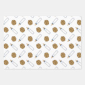 Melk en koekjes Baby Flessen Douche Gift Wrap Inpakpapier Vel (Voorkant)