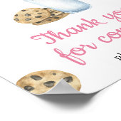 Melk en koekjes baby shower - Dank u Poster (Hoek)