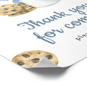Melk en koekjes baby shower - Dank u Poster (Hoek)