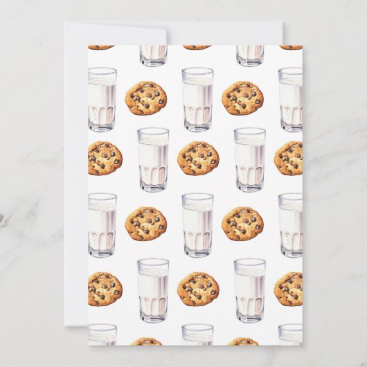 Melk en koekjes Baby shower Kaart (Achterkant)