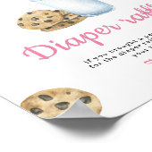 Melk en koekjes baby shower Luier Raffle spel Poster (Hoek)