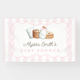 Melk en koekjes baby shower spandoek