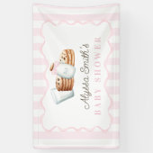 Melk en koekjes Baby shower Spandoek (Verticaal)