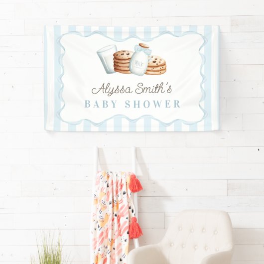 Melk en koekjes Baby shower Spandoek (Insitu)