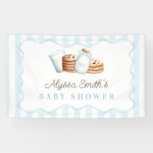 Melk en koekjes Baby shower Spandoek (Horizontaal)