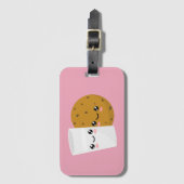 Melk en koekjes bagagelabel (Voorkant (verticaal))