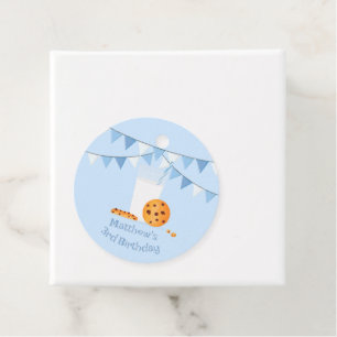 Melk en koekjes bedankjes labels