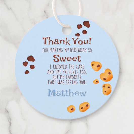 Melk en koekjes bedankjes labels (Achterkant)