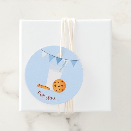 Melk en koekjes bedankjes labels (In situ)