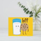 Melk en koekjes BFF Briefkaart (Staand voorkant)
