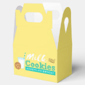 Melk en koekjes Birthday Party Bedankdoosjes (Geopend)