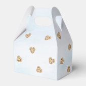 Melk en koekjes Blauw 1e verjaardag partij Bedankdoosjes (Achterkant)