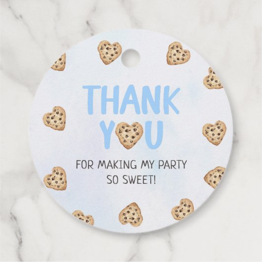 Melk en koekjes Blauw 1e verjaardag partij Bedankjes Labels (Achterkant)