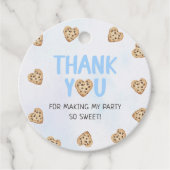 Melk en koekjes Blauw 1e verjaardag partij Bedankjes Labels (Voorkant)