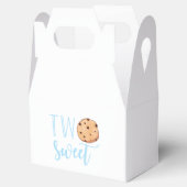 Melk en koekjes blauw 2e verjaardag twee zoet bedankdoosjes (Geopend)