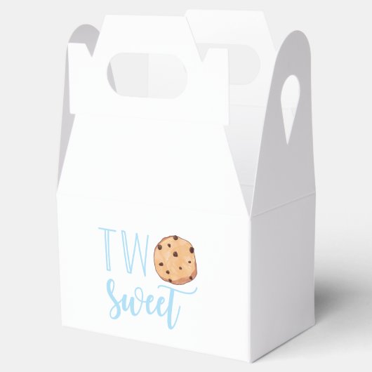 Melk en koekjes blauw 2e verjaardag twee zoet bedankdoosjes (Geopend)