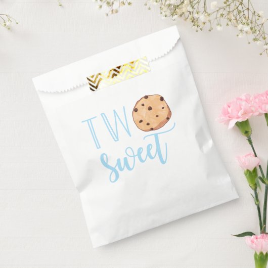 Melk en koekjes blauw 2e verjaardag twee zoet bedankzakje (Gezegeld)