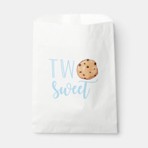 Melk en koekjes blauw 2e verjaardag twee zoet bedankzakje