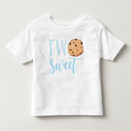 Melk en koekjes blauw 2e verjaardag twee zoet kinder shirts