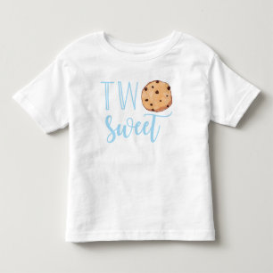 Melk en koekjes blauw 2e verjaardag twee zoet kinder shirts