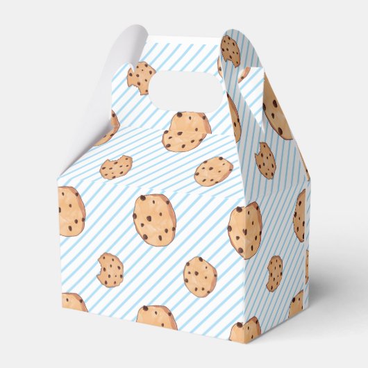 Melk en koekjes blauw Verjaardagsfeest Bedankdoosjes (Achterkant)