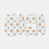 Melk en koekjes blauw Verjaardagsfeest Bedankdoosjes (Uitgevouwen)