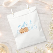 Melk en koekjes blauw Verjaardagsfeest Bedankzakje (Geknipt)