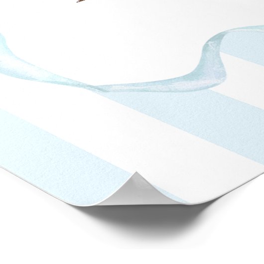 Melk en koekjes Blauw Verjaardagsfeestje Welkomstb Poster (Hoek)