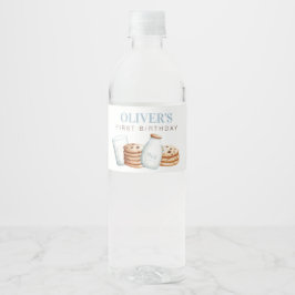 Melk en koekjes Blauwe Verjaardag Waterfles Etiket