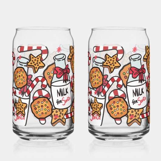Melk en Koekjes Blikvorm Glas (Voorkant)