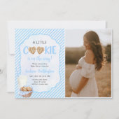 Melk en koekjes Blue Baby Boy Shower Foto Kaart (Voorkant)