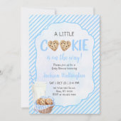 Melk en koekjes Blue Baby Boy Shower Party Kaart (Voorkant)