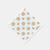 Melk en koekjes Blue Birthday Paper Bord Servet (Hoek)