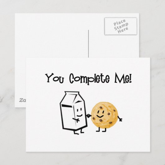 Melk en Koekjes Briefkaart (Voorkant / Achterkant)