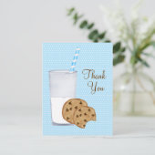 Melk en koekjes briefkaart (Staand voorkant)
