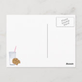 Melk en koekjes briefkaart (Achterkant)