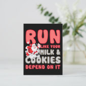 Melk en koekjes briefkaart (Staand voorkant)