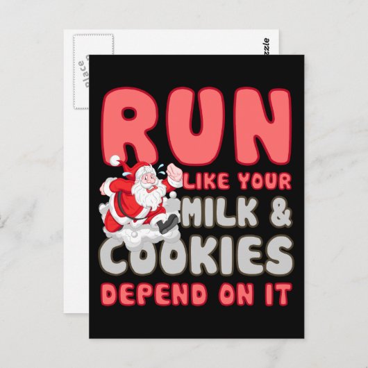 Melk en koekjes briefkaart (Voorkant / Achterkant)