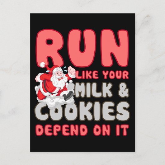 Melk en koekjes briefkaart (Voorkant)